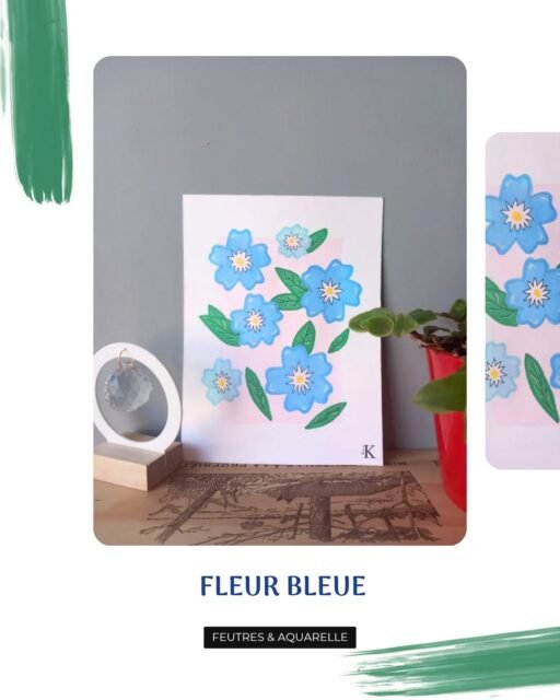 🔷️ Fleur Bleue 🔹️
[Promarker & Aquarelle - Papier recyclé 250 g - Format 15 × 20 cm]

Saviez-vous que l'expression « fleur bleue » n'évoquait pas à l'origine un romantisme naïf ?

Dans Henri d'Ofterdingen (1802), l'écrivain Novalis raconte la quête d'un jeune troubadour qui découvre la mystérieuse "blaue Blume". Elle incarne alors l'idéal, l'amour et l'aspiration à un monde plus spirituel.

Une fleur devenue symbole du rêve et de la poésie. 💙