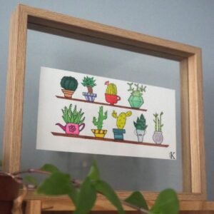 Illustration botanique de cactus
